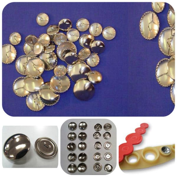 Metal Self Cover Buttons 11mm, 15mm, 19mm, 22mm, 29mm, 38mm