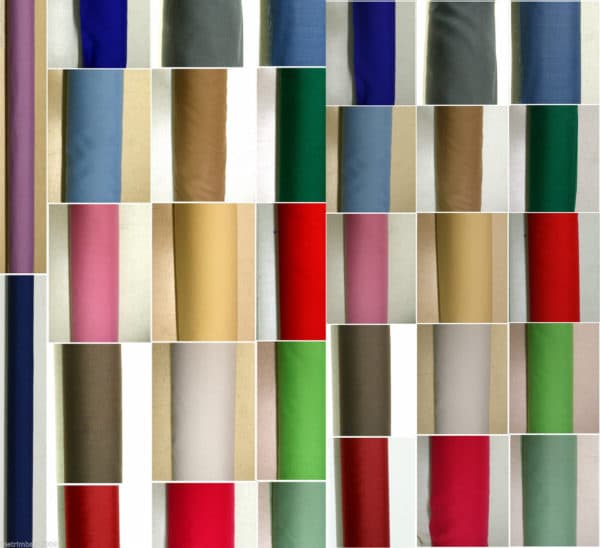 Plain Coloured Polycotton Dress Fabric 115cm Wide Wholesale Rolls