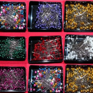Pearl Headed Pins Assorted Colours - Wholesale Packs