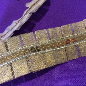 Gold Metallic Sequin Trim By The Metre - Gold