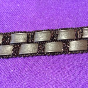 Brown Sequin/ PVC Trim By The Metre - Brown