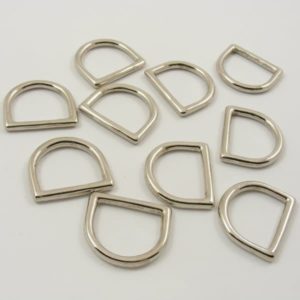 D-Rings - Brass & Chrome - Wholesale Packs 100 - 20mm or 25mm