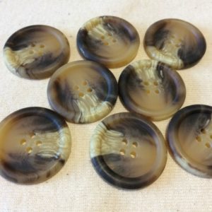 four hole buttons - brown
