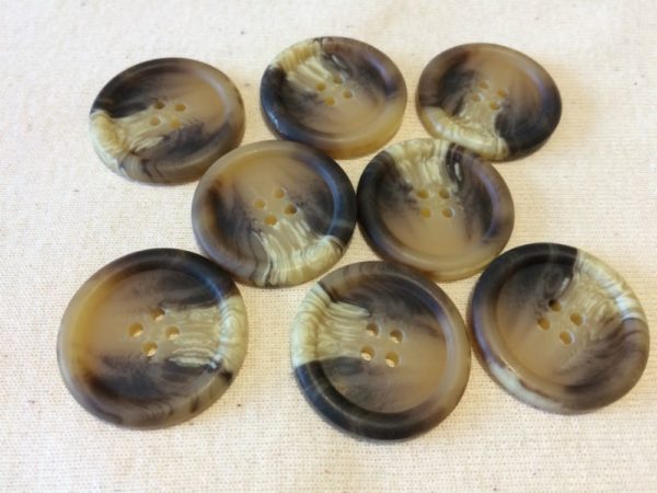 four hole buttons - brown