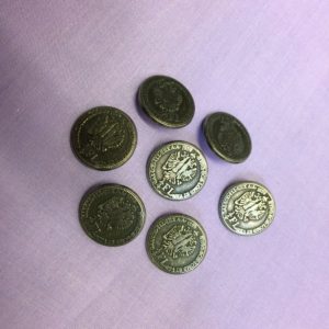 military coin cover buttons