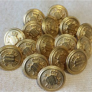 gold sheild cover buttons