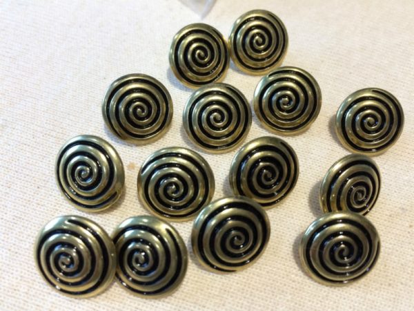 black and gold swirl cover buttons