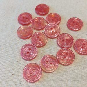 pink glitter two hole cover button