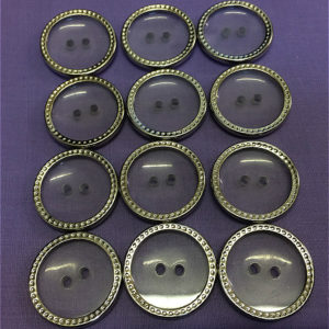 clear cover buttons with silver trim