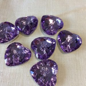 purple diamante buttons
