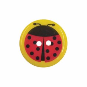 Fine Style Two Hole Lady Bird Buttons Wholesale Packs - 25.4mm