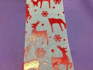 fabric online red reindeer
