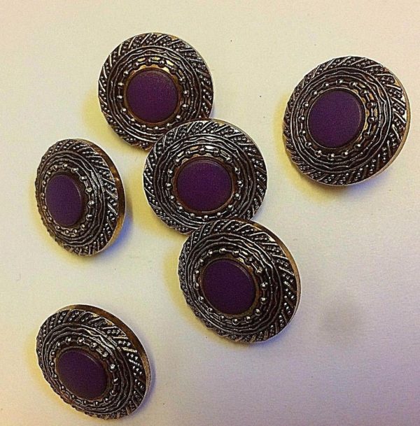 purple and silver edge cover cover buttons
