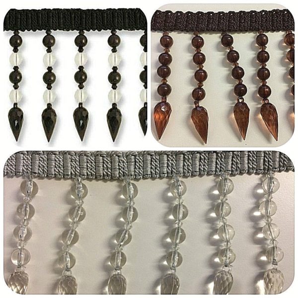 Beaded trim for curtains