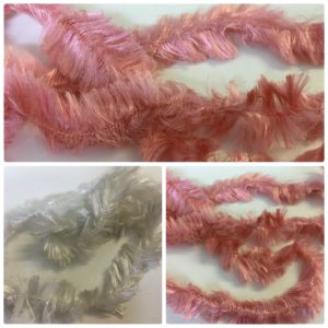 pink and grey feather boa Decorative Dress Furnishing Chenille Trimming
