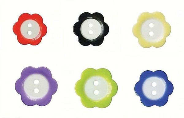 Floral Fine Style Buttons Choice Of Colours