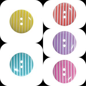 Round Striped Fine Style Buttons