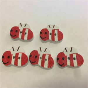 bumble bee red buttons