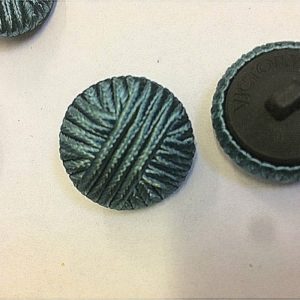 Cloth Covered Teal Fashion Designer Buttons Shank Buttons 25 mm