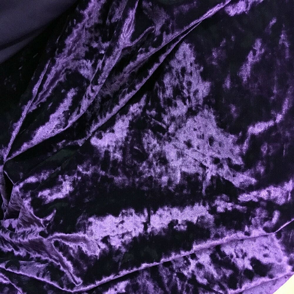 Purple Crushed Velvet Fabric