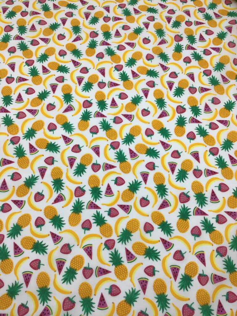 fruit patterned polycotton fabric for craft wholesale design