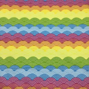 rainbow shaped and coloured polycotton fabric for craft wholesale dress making