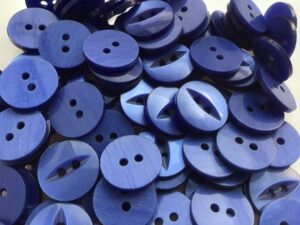 royal blue round fish eye buttons for craft wholesale haberdashery