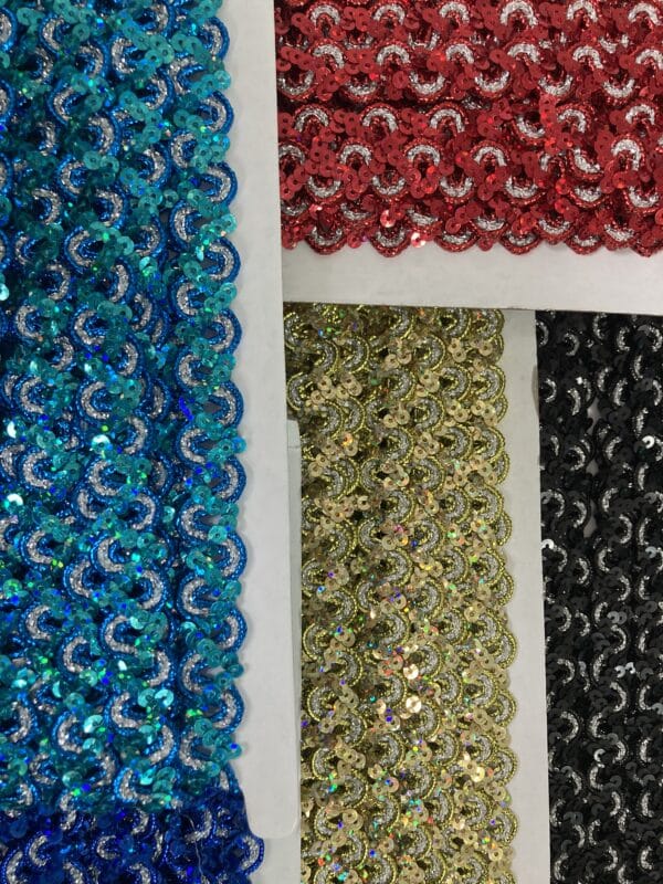 Sequin Trimming Braids All Colours X 10 metre cards