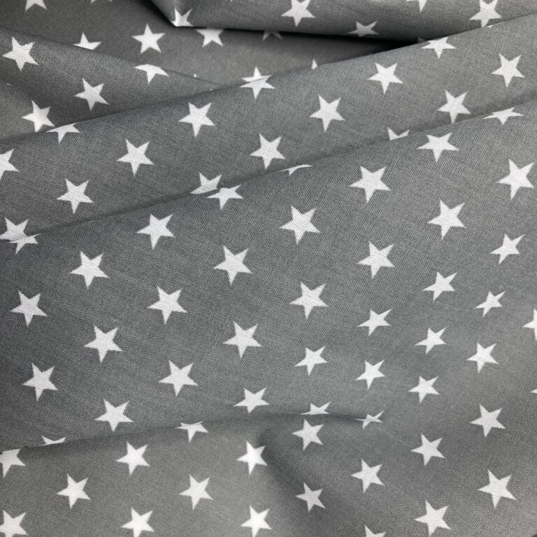grey polka dot star dressmaking craft wholesale fabric