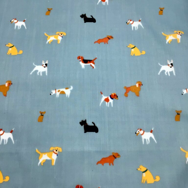 cartoon dogs polycotton fabric for craft wholesale design